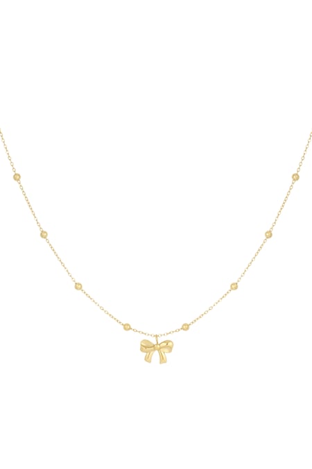 ketting met balletjes en strikje 2