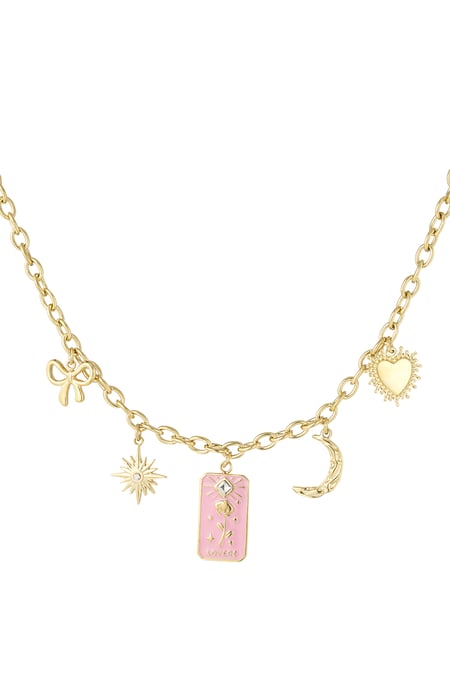 rose lovers charm necklace 2