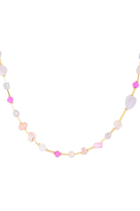 Kolye pastel harikalar diyarı - pembe altın 2