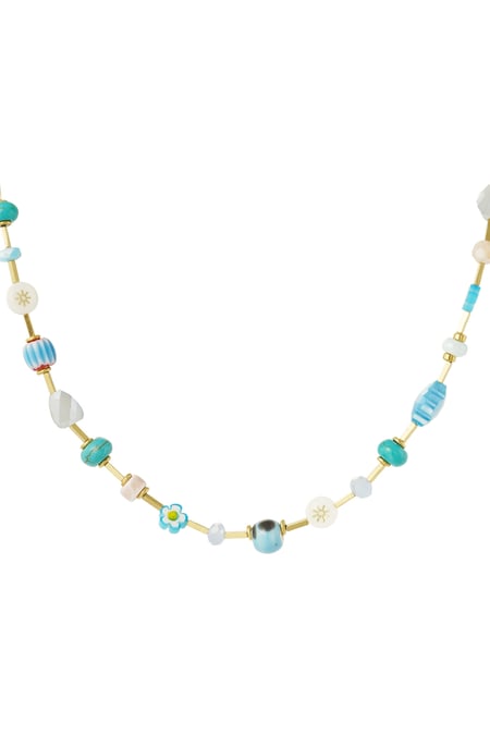 Halskette Vintage Schatz - Blaugold 2