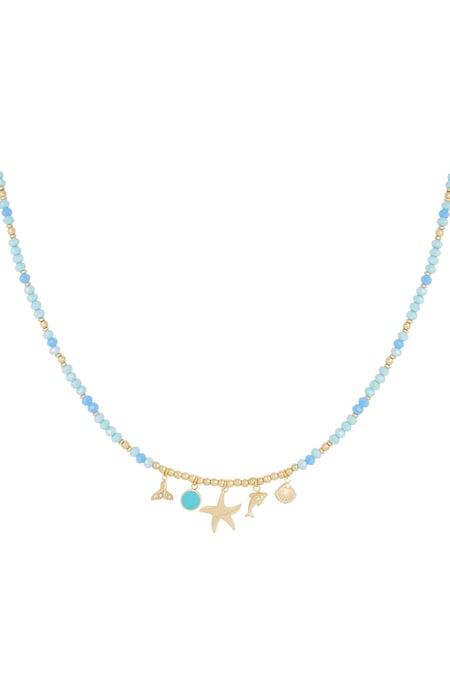 Collar ocean blues - Color dorado azul 2