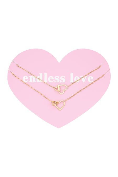 Halskette „Ewige Liebe“ – Goldfarbe - Goldfarbefarbe 2