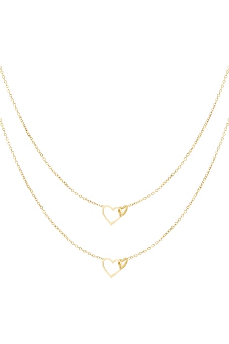 Halskette „Ewige Liebe“ – Goldfarbe - Goldfarbefarbe