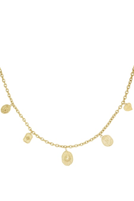 Urban schicke Halskette – Goldfarbe - Goldfarbefarbe 2