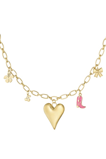 Statement-Kette „Love“ – Goldfarbe - Goldfarbefarbe 2