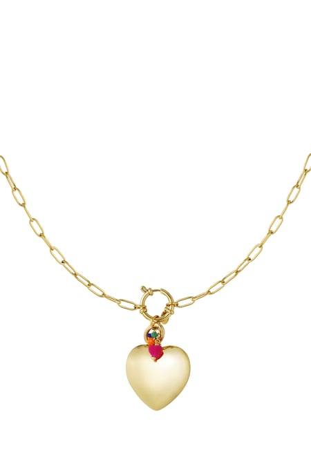 lock necklace with heart pendant 2
