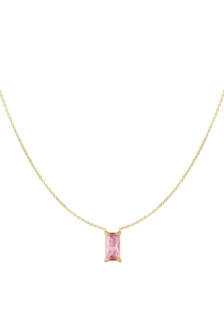 sleek sparkle necklace - pink & 2