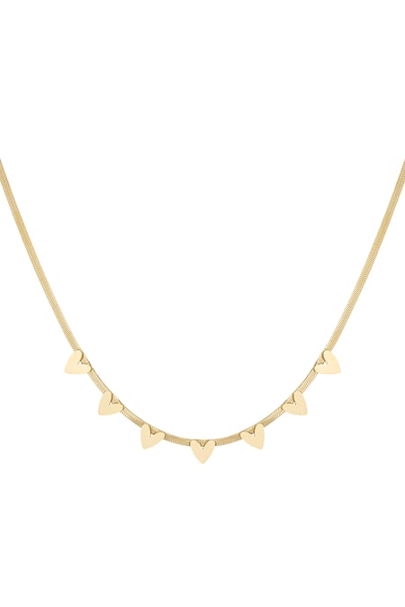Herz-Party-Halskette – Goldfarbe - Goldfarbefarbe 2