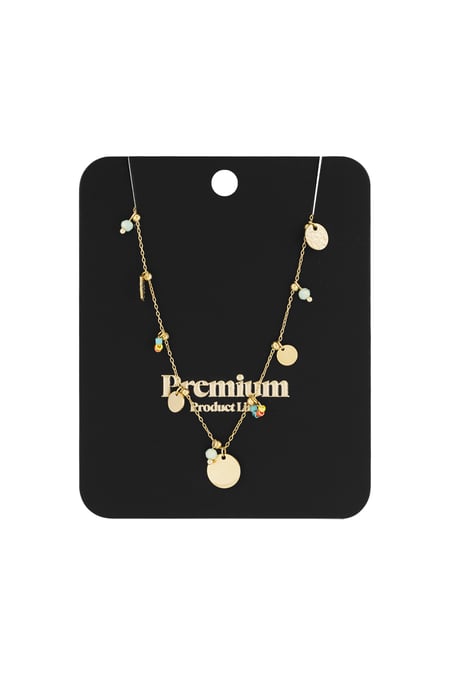 collar de monedas de colores pop