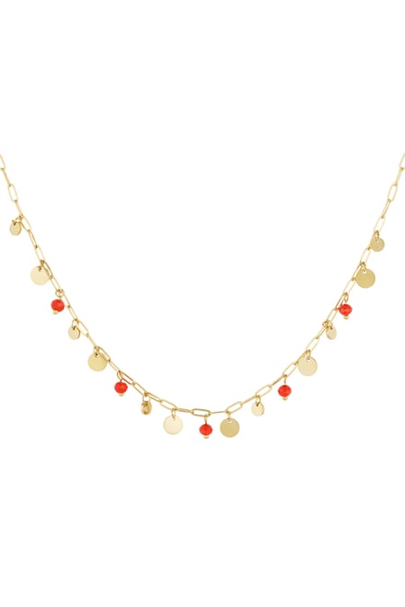 collana mix di Colore Oro e rosso 2