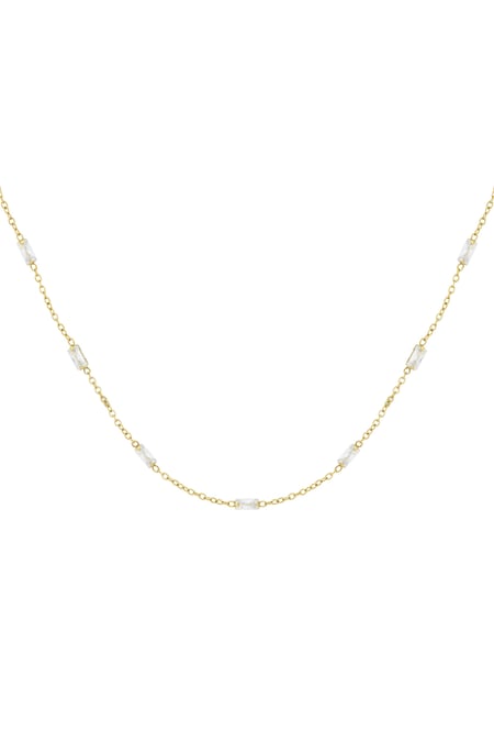 Halskette mit Diamantglanz - Goldfarben 2