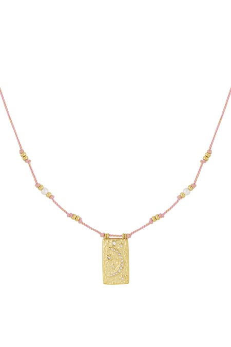 Collier Moony - Couleur orange et or 2