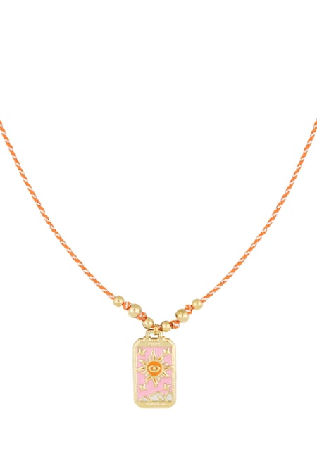 halskette mit eclipse-charm - orange/Goldfarbe 2