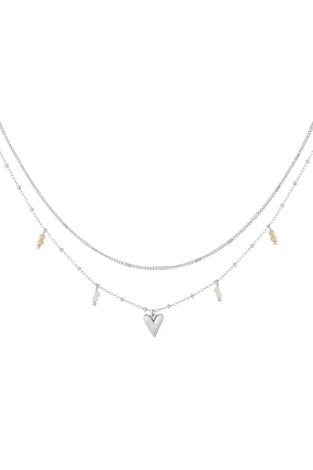Dubbele liefdesketting - zilverkleur 2