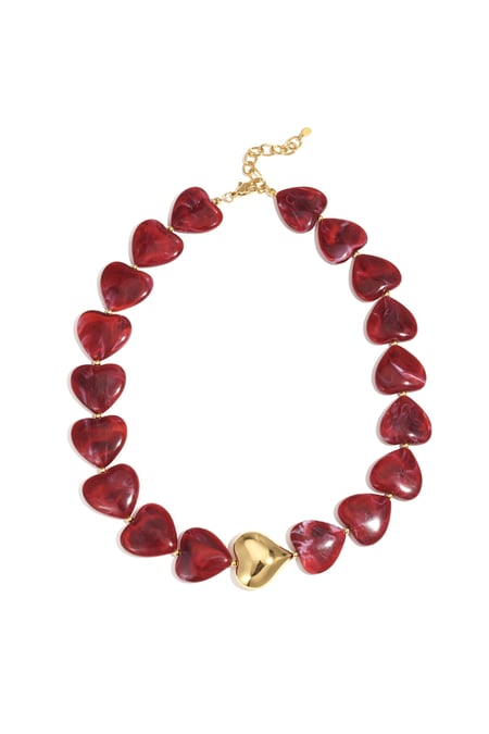 Acrylic Beaded Necklaces Heart Retro Daily Classic Series Women's jewelry 2