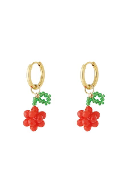 Pendientes colgantes de acero inoxidable con diseño de planta, joyería informal para mujer para uso diario. 2