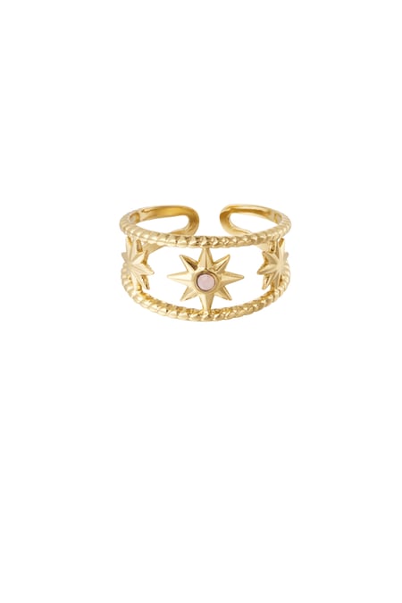 ring star with pink stone 2