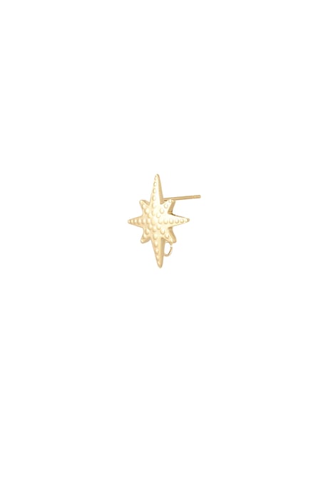Ohrsteckerteil Stern - goldfarbener Edelstahl 2
