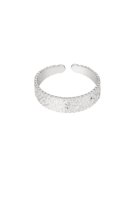 Ring with elegant print - Silver Color color 2