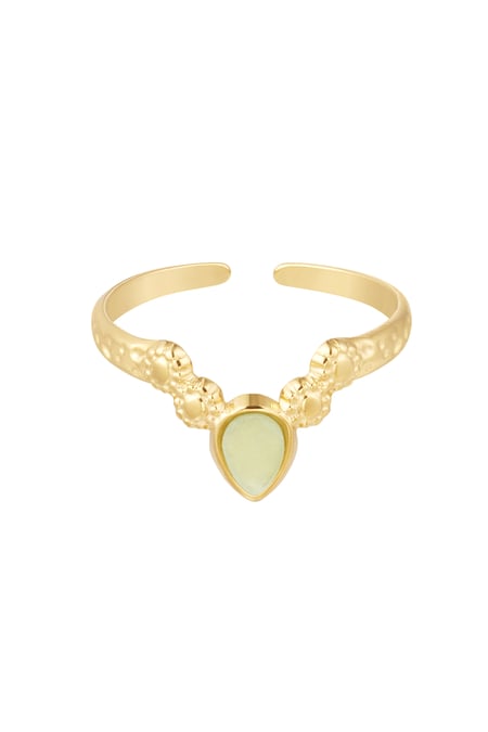 Ring V-shape with stone 2