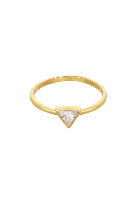 Ring Dreiecksstein - 925er Silber 2