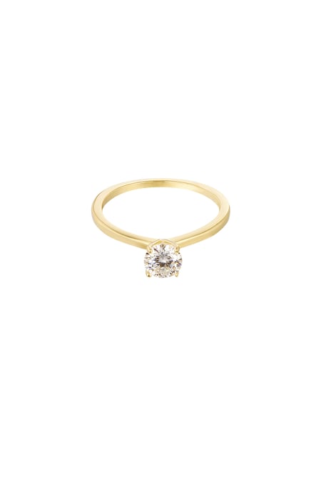 Bague grosse pierre - Couleur or - 16 2
