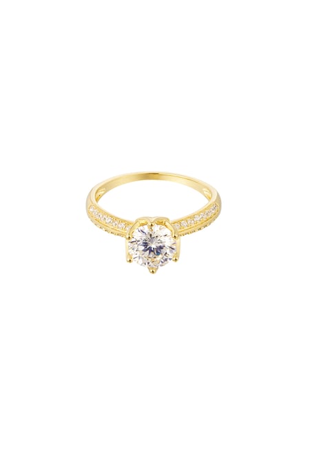 Bague pierre avec pierres - Couleur or - 16 2