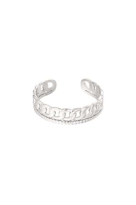Ring double link - Silver Color color 2
