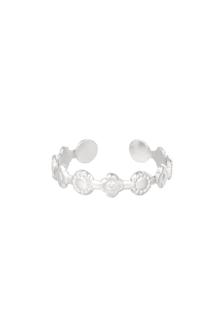 Ring flowers - Silver Color color 2