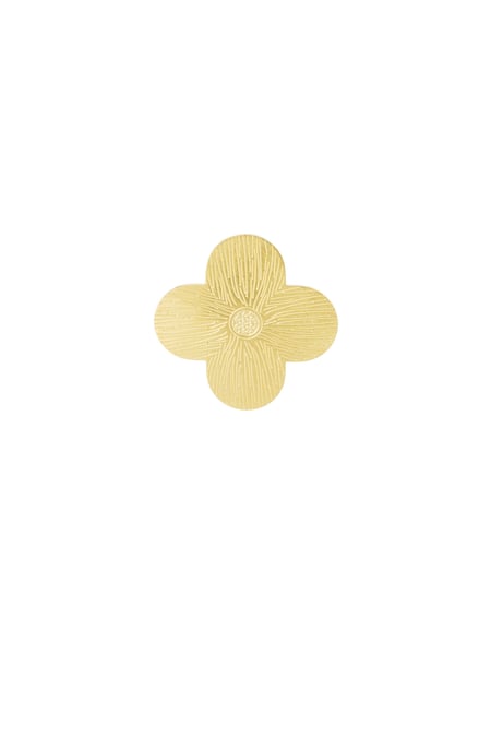 Statement-Ring Kleeblatt – Goldfarbe - Goldfarbefarbe 2