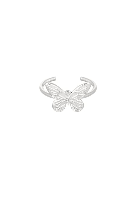 Ring with butterfly - Silver Color color 2