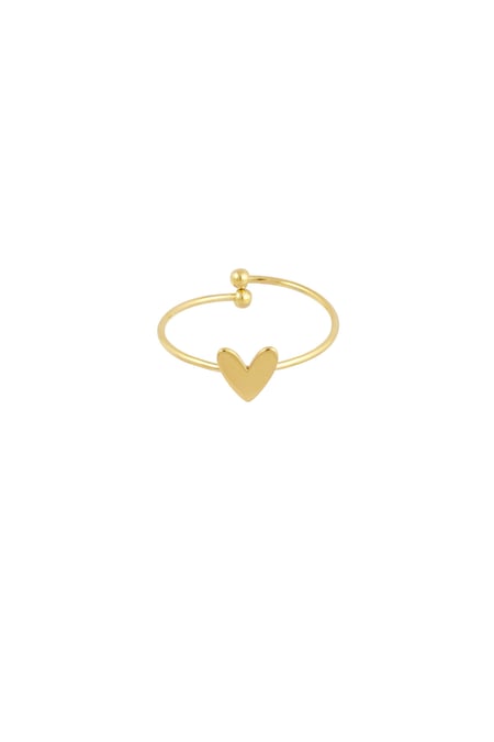 Schlichter Liebesring – Goldfarbe  - Goldfarbefarbe 2