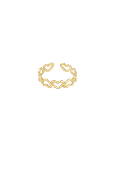 Ring „Love“ – Goldfarbe  - Goldfarbefarbe 2