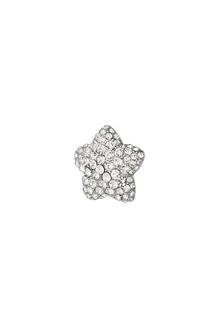 Floral essence brooch - Silver Color color 2