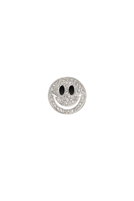 Smile brooch - Silver Color color 2