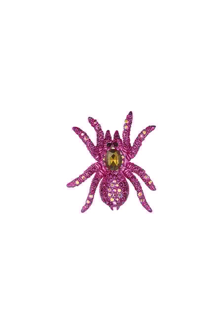 Glimmer spider brooch 2