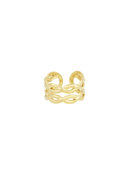 Mehrlagiger Wirbelring - Goldfarben 2