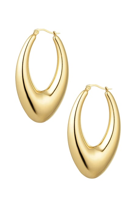 Grandes boucles d'oreilles pendantes dorées - doré 2