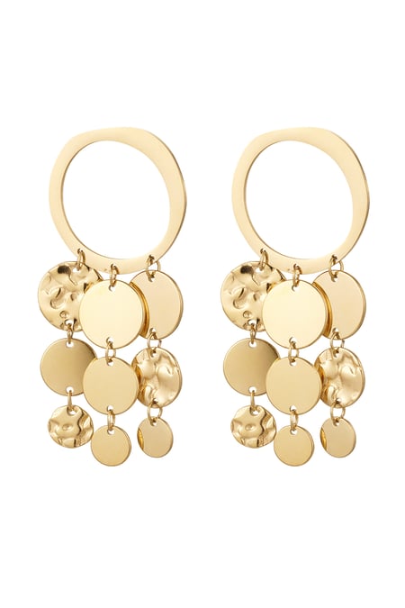 Earrings cheerful garlands - Gold Color Stainless Steel 2