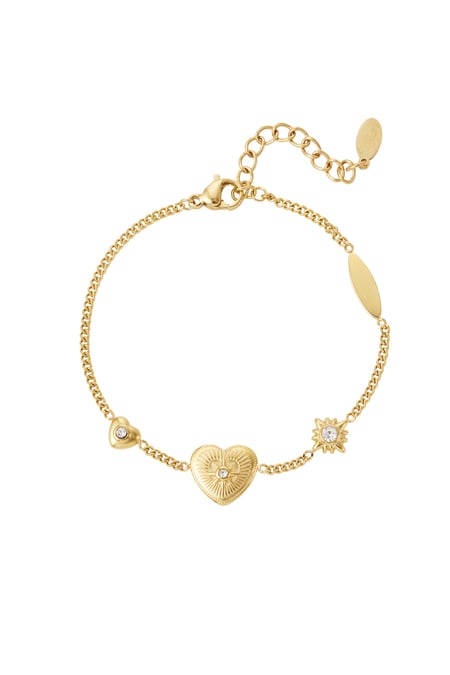 Armbandglieder mit Anhängern – Goldfarbe - Goldfarbefarbe 2