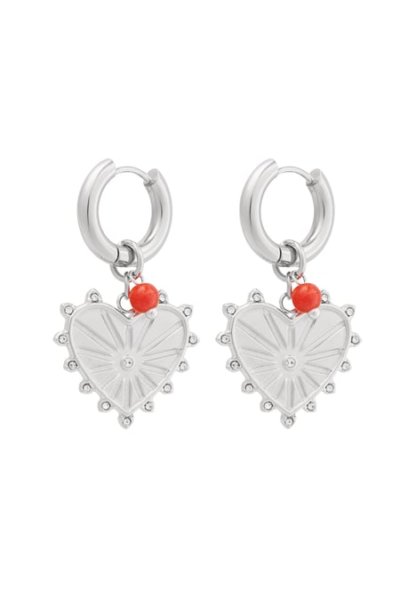 Ohrringe Herz mit Zacken – Silber 2