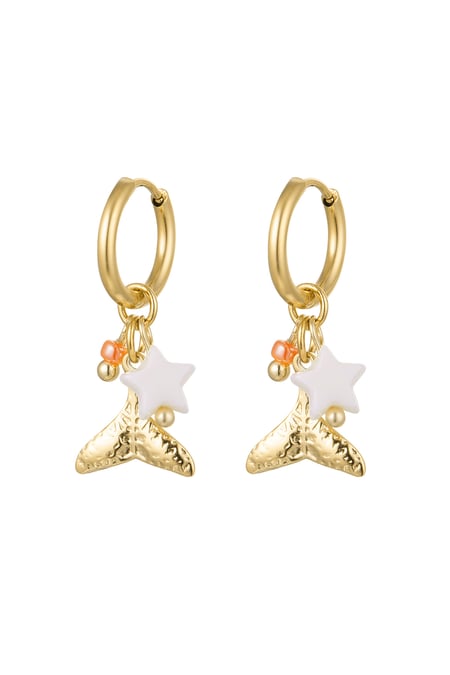 Earrings charm party - Gold Color Stainless Steel 2