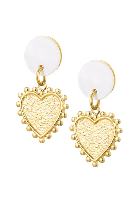 Ohrringmuschel mit Herzdetail – Goldfarbe - Goldfarbefarbe 2
