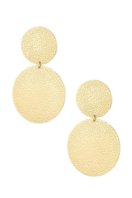 oorbellen statement rondjes met print 2