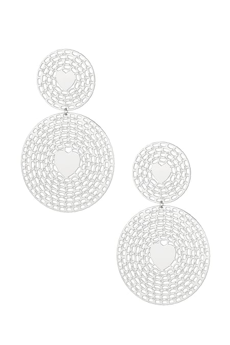 oorbellen statement rond met hart 2