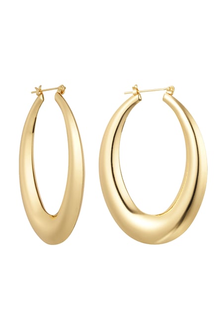 earrings elongated hoops 2