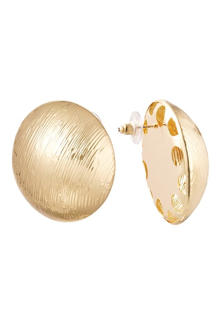 Earrings dome structure - Gold Color Metal 2