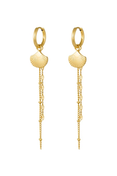 earrings shell with chain 2