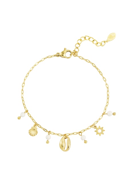 Armbandanhänger und Steine – Goldfarbe - Goldfarbefarbe 2