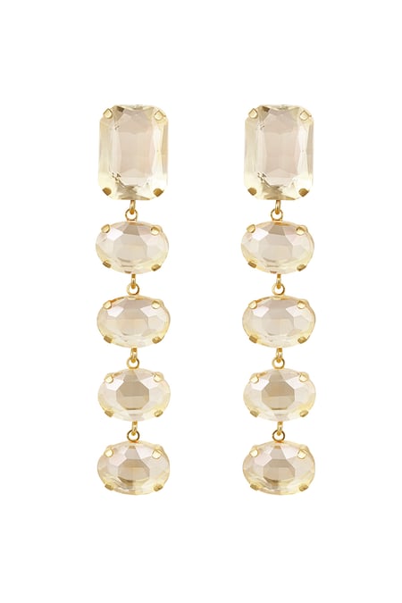 Pendientes perlas de vidrio fiesta - Color dorado Cobre 2